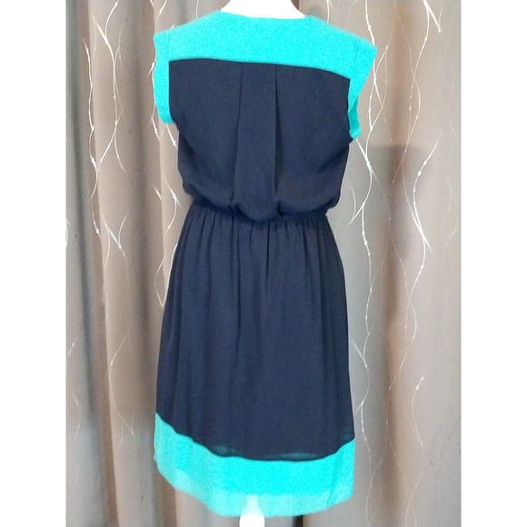 Enfocus Studios Navy with Aqua Trim Dress, NWT Size 8 / #3123 - Picture 3 of 6